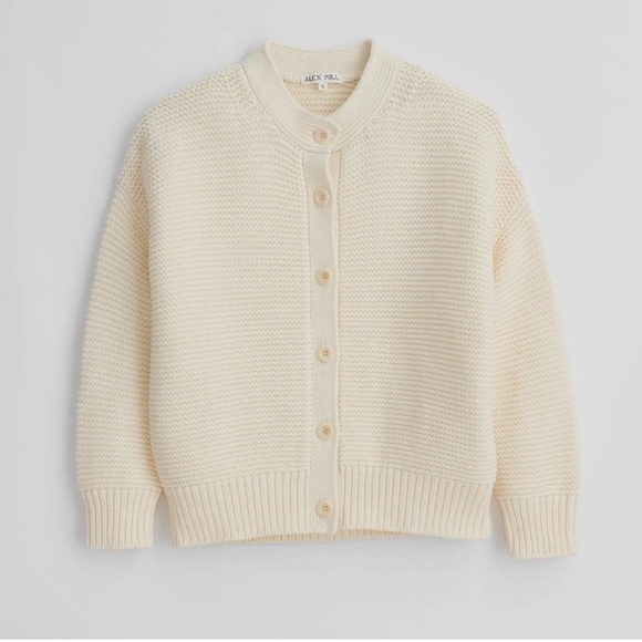 ALEX MILL Nico Chunky Knit Cardigan in Ivory Size XS NWT - Picture 1 of 9